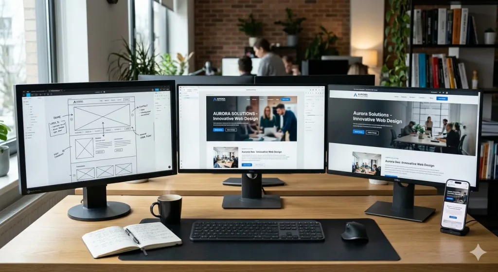 Brayne Digital website development process from planning to launch.